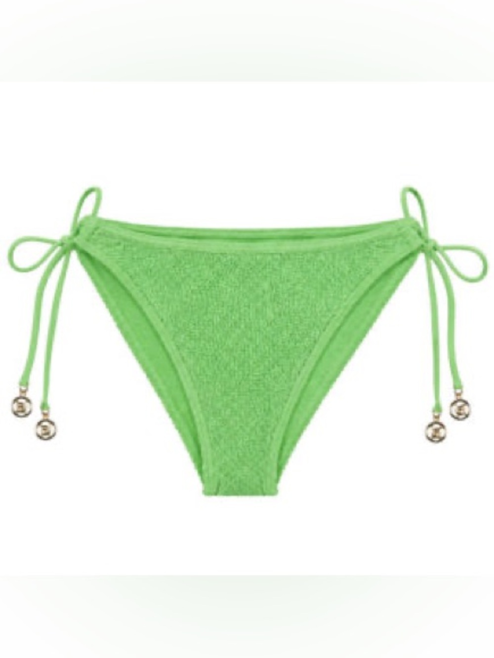 LOVE & BIKINIS JAMAICA STRINGS Bikini Bottom one size in jungle green NWT